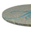 Plateau tournant en mosaïque de coquillages capiz bleu clair et blanc, motif pieuvre côtière, 40 cm de diamètre
