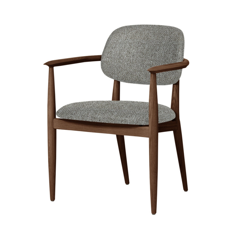 Chaise Slow de Space Copenhagen, Noyer naturel, Medley 60003