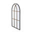 34X65.5" Arched Full-Length Mirror With Black And Gold Windowpane Design