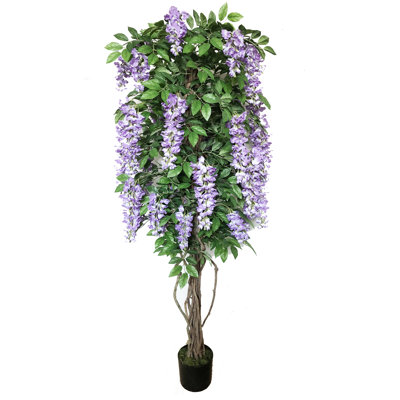 77'' Faux Flowering Tree in Pot