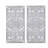 Wood 2 Wall Decoration - Distressed Lotus Design White Wash Interior Space Decor Pair Pattern Matte Indoor Decorative Panels