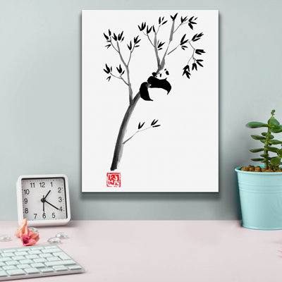 Winston Porter 'Panda In The Tree' by Pechane, Canvas Wall Art, 40"x54"