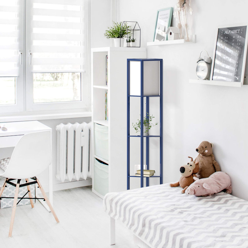 Lampe sur pied 63 po Priston, Bleu marine