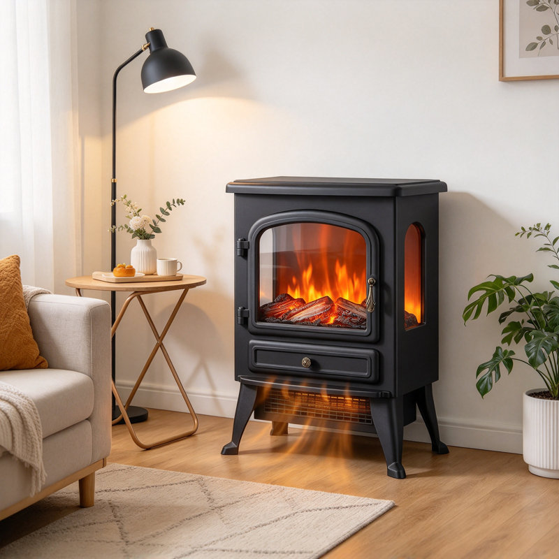Rosalind Wheeler 13.58 " W Black Electric Stove