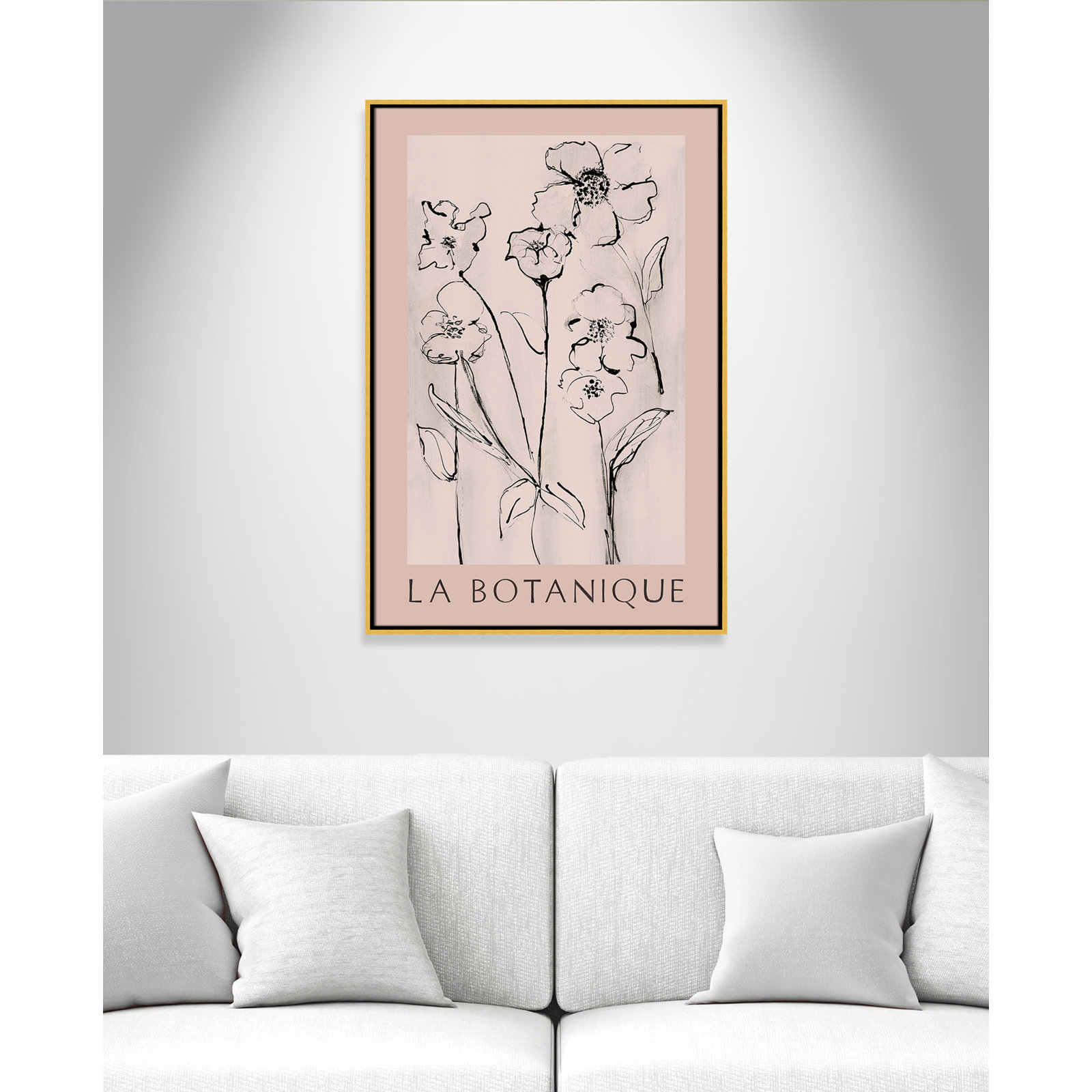 Riya "La Botanique" Print by Susan Jill, Gold Floater Frame, No, 37.5" H x 25.5" W x 2" D