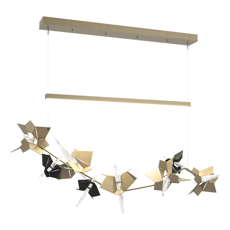 Luminaire suspendu pour îlot de cuisine Belladonna, Noir, Laiton moderne