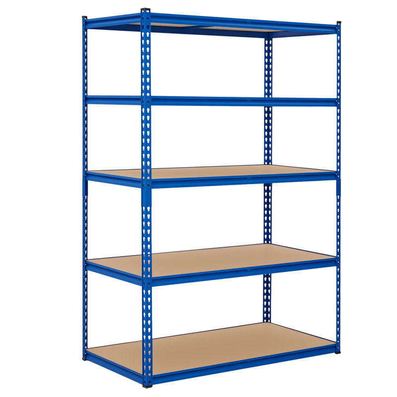 Étagère de garage robuste à 5 niveaux - Étagère de rangement réglable en acier - Capacité de 2 500 lb - Tablette autoportante sans boulon pour sous-sol, atelier, garde-manger - Bleu ultrabrillant - Taille: 4824R (L) x 615 (P) x1813 (H) mm