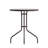 Amlie 23.75" Round Tempered Glass Metal Table with Smooth Ripple Design Top-1557178483