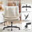 Ergonomic Cross-Legged Office Chair  With Adjustable Armrest& 360° Swivel For Home Office，350lbs Capacity-922597903-922597892