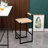 Set Of 2 Water Hyacinth Woven Bar Stools With Back Support For Comfortable And Stylish Counter Height Seating, Bar Stool-435581630