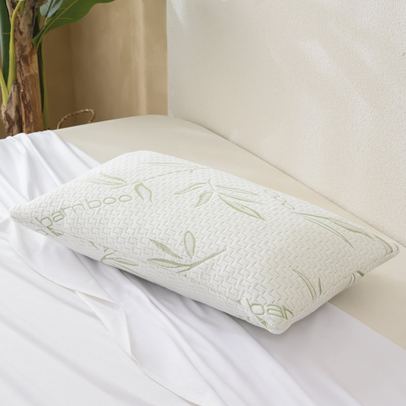Oreiller de soutien en mousse à mémoire de forme en bambou Wimbledon, Oreiller standard: 28 po x 16 po