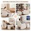 Chaise berçante en velours côtelé avec repose-pieds Rocking Chairs-1630523449