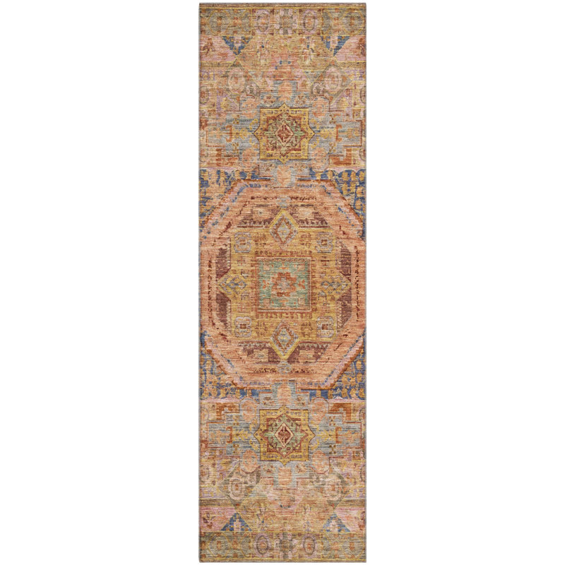 Premium Machine Washable Lubbers AMF1743 Global Rug, Runner 2'3" x 7'6"