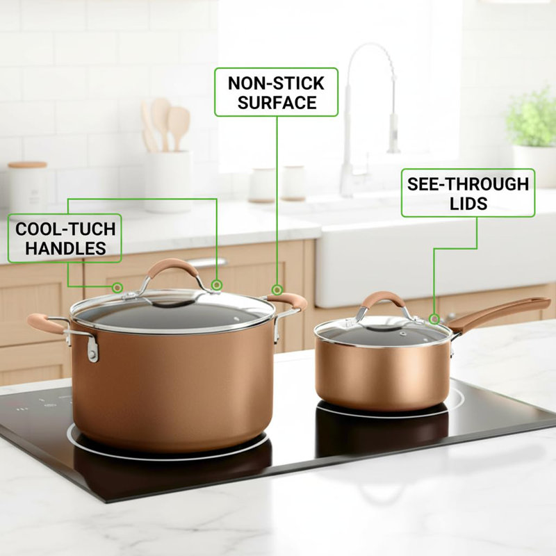 20 - Piece Non-Stick Aluminum Cookware Set