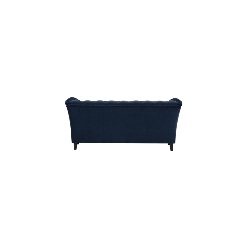 Cassie 2 Seater Velvet Sofa, Black, Navy