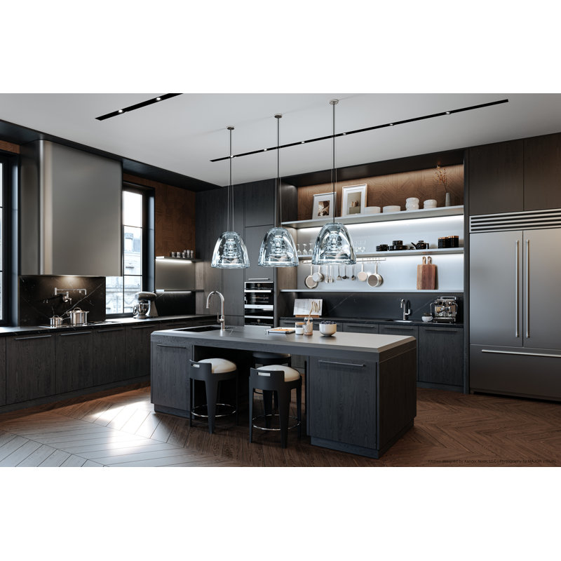 Robinet de cuisine rétractable avec bec en C Authentica, Chrome