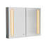 Armoire à pharmacie de salle de bain 30 po x 40 po à DEL, brouillard, éclairage à intensité variable, 3 modes de couleur, tous les miroirs, tablette réglable, armoire de couleur rouille, intensité variable, douille, aluminium