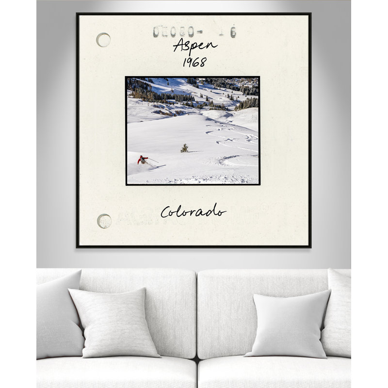 Aspen Print par CAD Designs, 46.5'' W x 46.5'' H, Framed Canvas, Flottant espresso