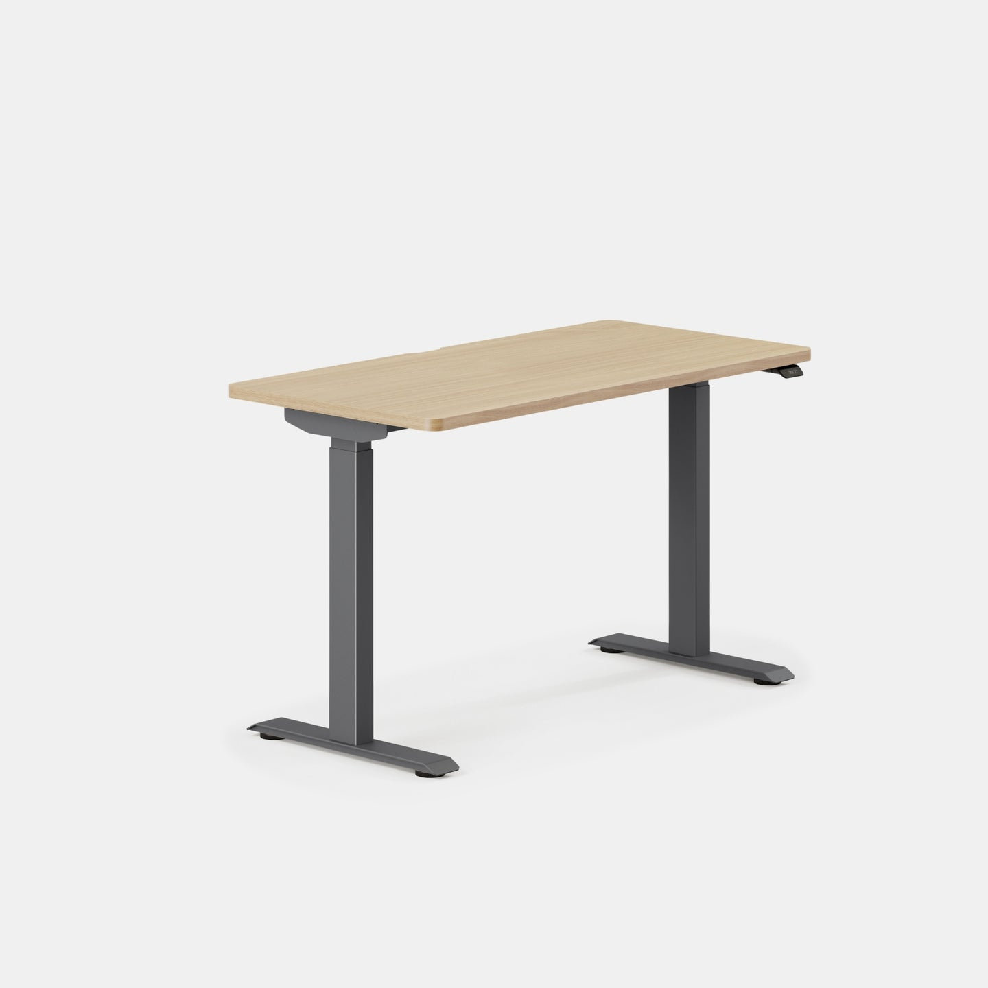 Duo Standing Desk, Charcoal, Woodgrain, 47.3" H x 48" W x 24" D