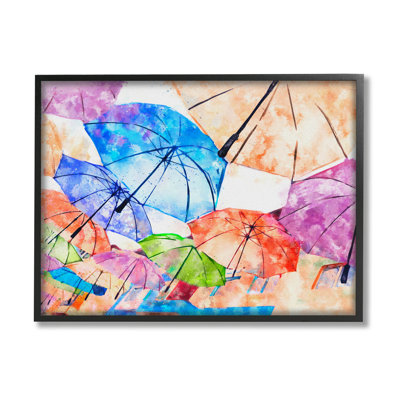 " Modern Bold Umbrellas Arrangement " by Ziwei Li Painting Print
