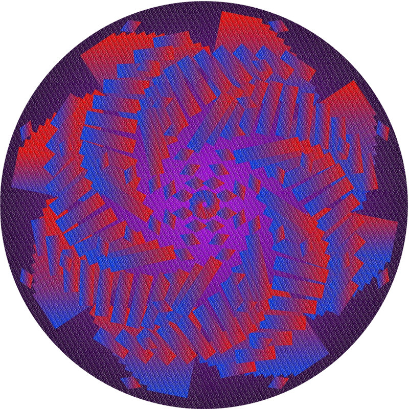 Mauve Tapis décoratif, Rond 4 pi