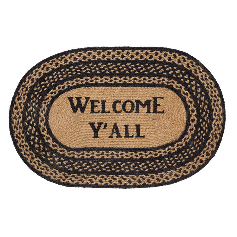 Tapis de jute Farmhouse, Ovale 1 pi 8 po x 2 pi 6 po