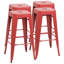 Tabourets de bar en métal empilables sans dossier H 30 po Holubice -247694537