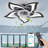 Modern Flush Mount Ceiling Fan With 25.2" Dimmable Led Light Kit, Rc, Reversible Blades, 6 Speeds - Swallow Tail
