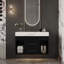 Ensemble de meuble-lavabo flottant 29,9 po avec évier encastré en céramique-600730086-600730080