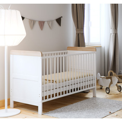 Classic Cot Bed White and Oak