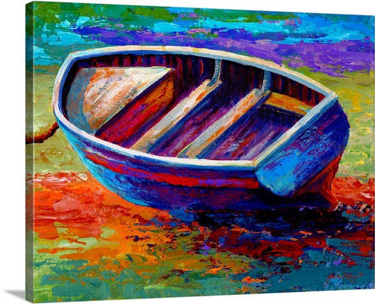 Eastgate Riviera Boat III by Marion Rose - Wrapped Canvas Painting Print Breakwater Bay