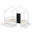 Lit double avec tableau noir et tiroirs, deux options d'assemblage