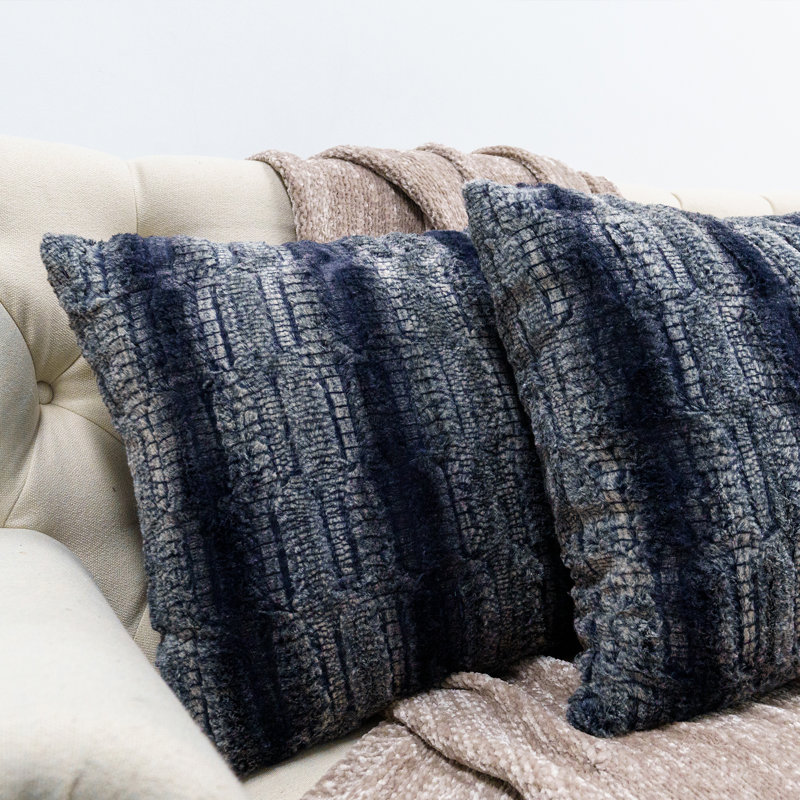 Housses de coussin en fausse fourrure, 20 po x 20 po, Algérie