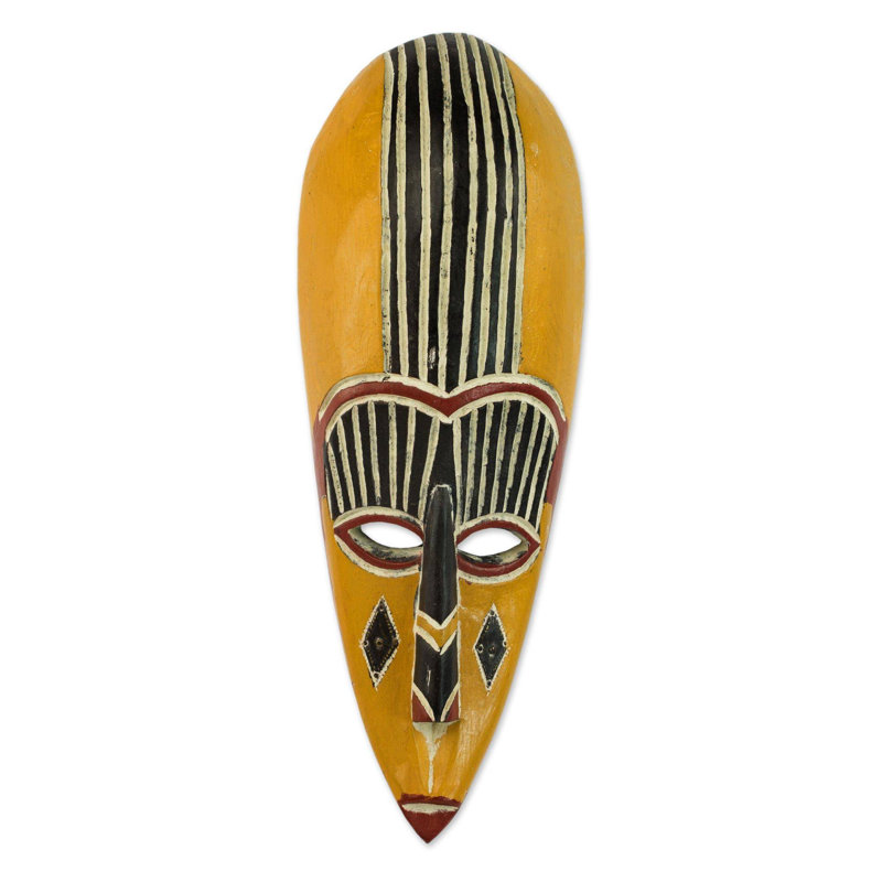 Décoration murale à masque nigérien de garçons à hommes