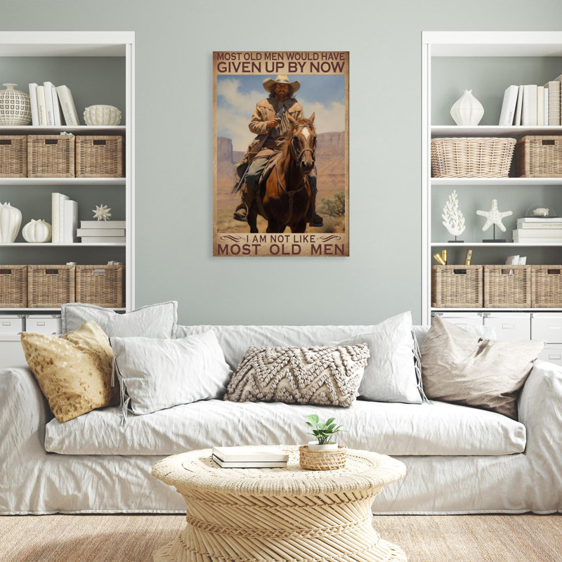 «I Am Not Like Most Old Men», reproduction d'art graphique sur toile tendue 1 pièce, H 36 po x l 24 po x P 1,25 po