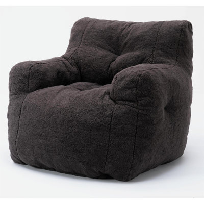 Tufted Large Faux Fur Bean Bag Sofa by Trule