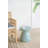 D15x16" Capiz Garden Stool Small Side Tabel, Blue Accent Round End Table