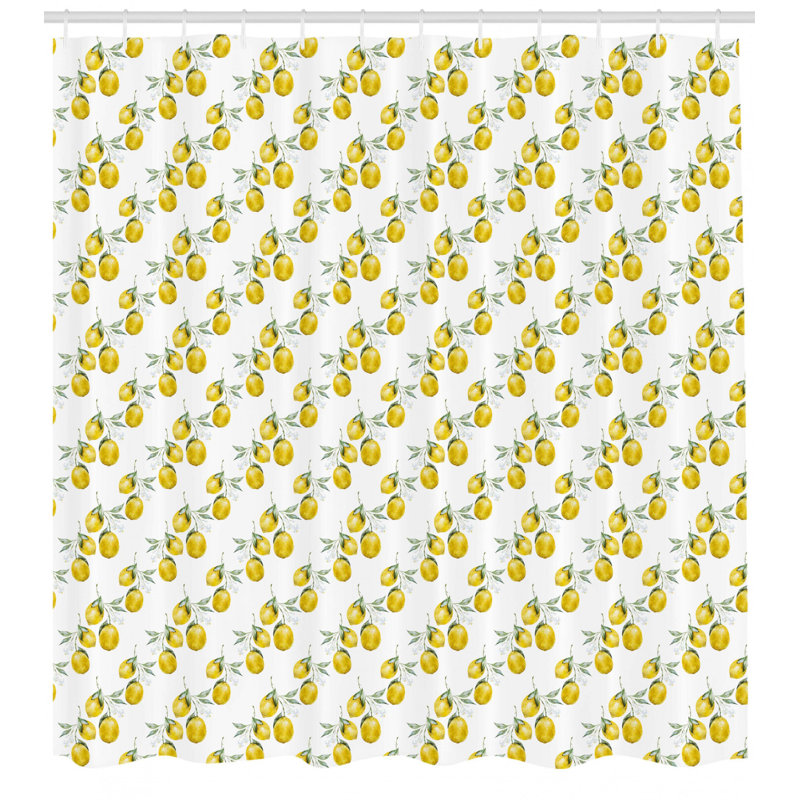 Ensemble de rideau de douche et crochets de la nature, H 70 po x l 69 po