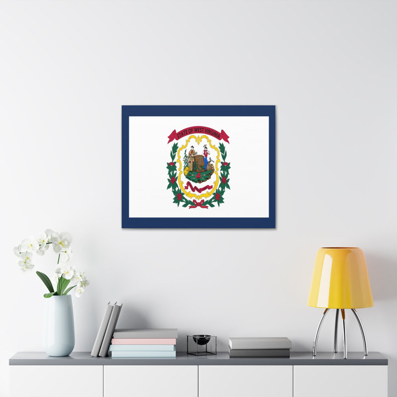 «West Virginia State Flag» sur toile, H 12 po x l 16 po