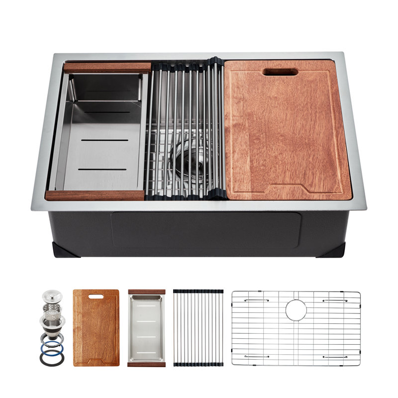 30'' L Single Bowl Stainless Steel Kitchen Sink