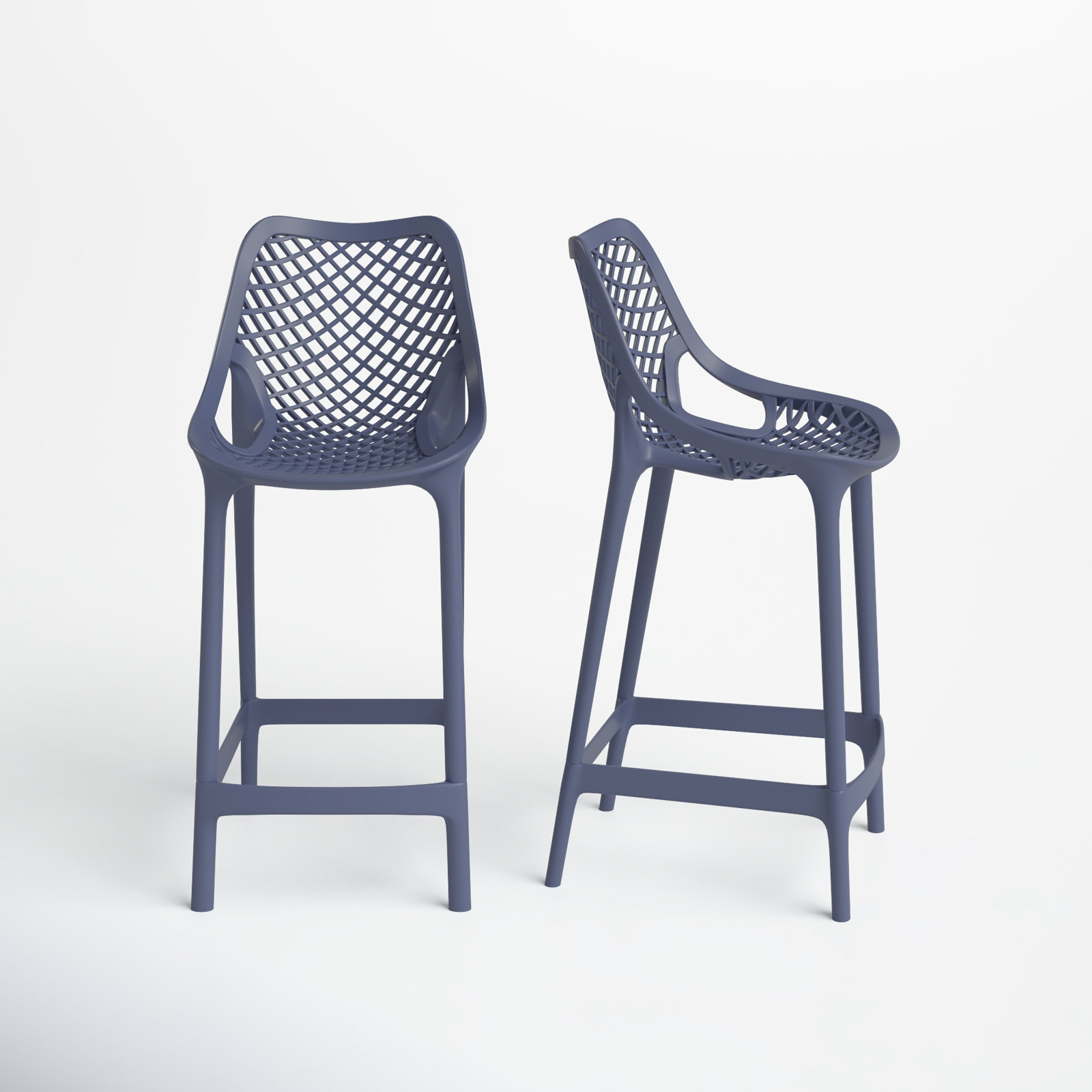 Farrah Patio Bar Stool, Dark Gray, 25.6"