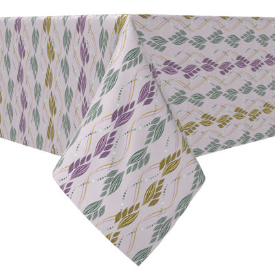 Rectangular Striped Cotton Twill Table Runner
