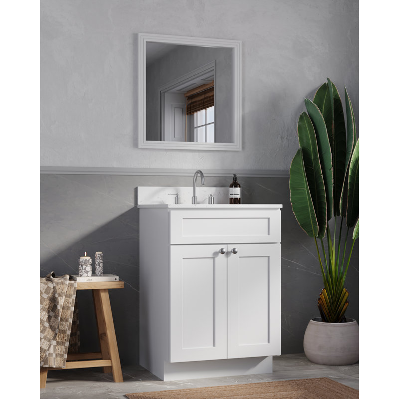 Ensemble de meuble-lavabo simple 24 po Chrisna, Blanc