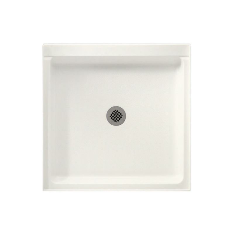 36'' W 36'' D Square Single Shower Base, Tahiti Ivory
