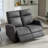 50'' Wide Modern Skin-Friendly Faux Leather-Look Fabric Loveseat With Overstuffed Cushions (Set Of 2)