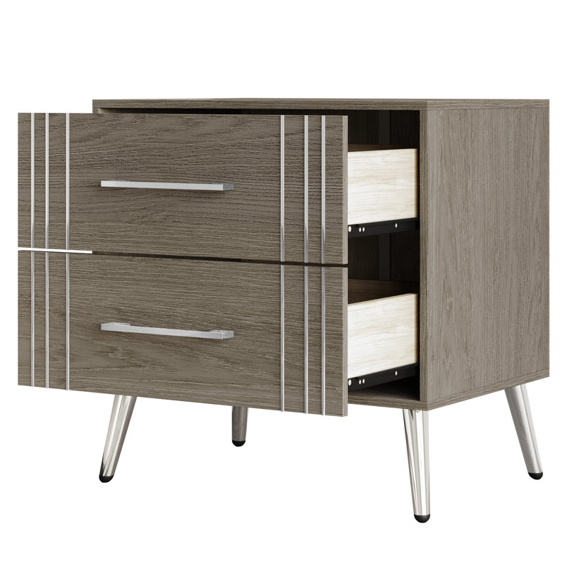 Carbajal 2 Drawer Nightstand