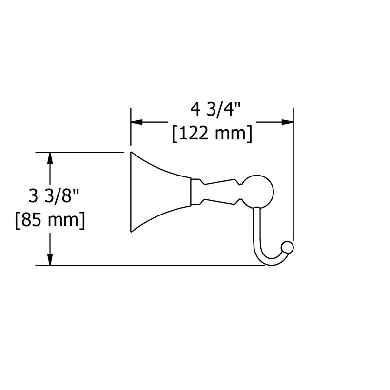 Hudson Double Robe Hook, Brushed Nickel