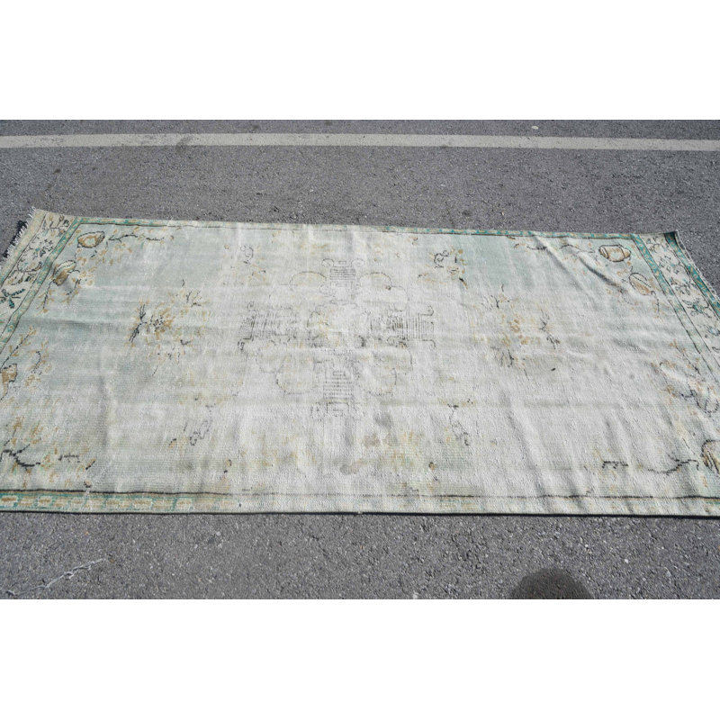 Tapis de cuisine verts, tapis rétro, grands tapis de 4,3 x 9,4 pi, tapis de sol, tapis de chambre à coucher, tapis turc