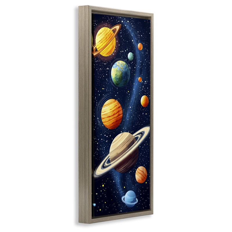 Cadre flottant Galaxy Swirl, conçu par Creative Studio, 31 x 15, Montalcino Elm Floater Framed
