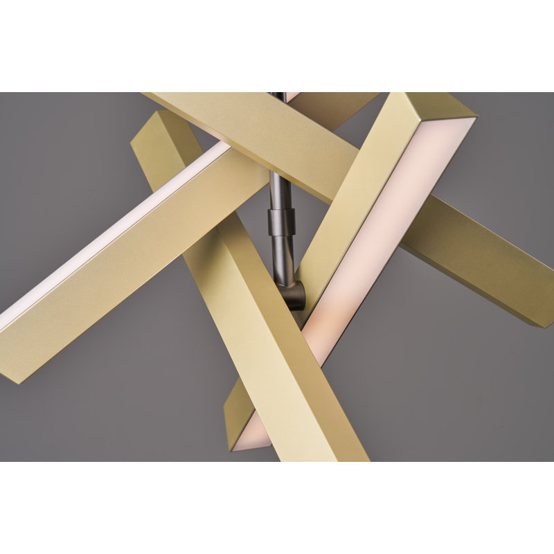 4 - Light LED Pendant, Champagne Gold